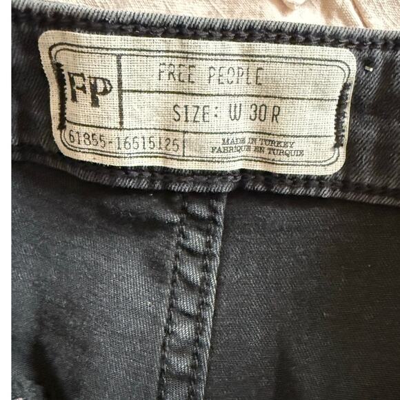 Free People Black Denim Bell Bottom Jeans, Size 30R - Picture 3 of 6